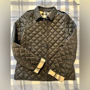 Burberry black quilted spring/fall jacket